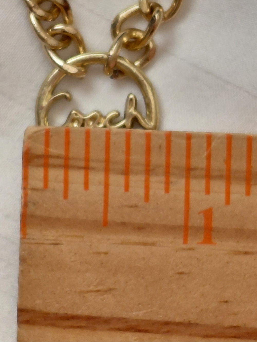 Coach Gold Logo Necklace - Picture 5 of 5